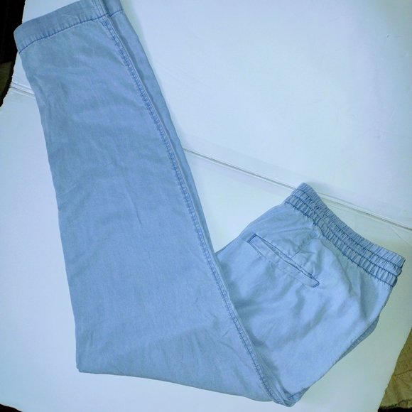 GAP Pantalones vaqeros de mezclilla de cintura elastica con cordon - Picture 4 of 9